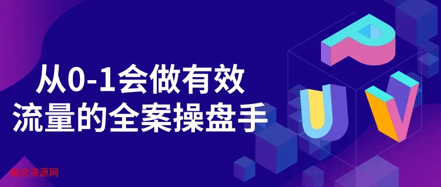 从0-1会做有效流量的全案操盘手-榆念资源网